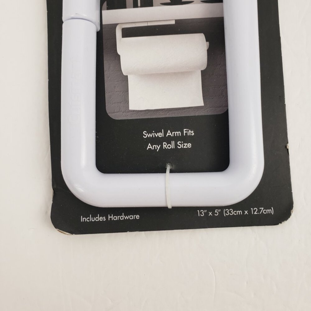 Cuisinart Paper Towel Holder Swivel Under Cabinet or Wall Mount White Organizer - Picture 3 of 9